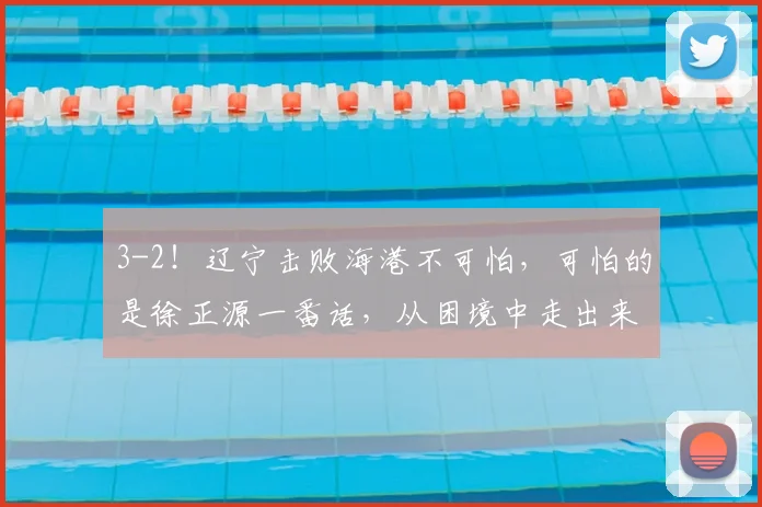 3-2！辽宁击败海港不可怕，可怕的是徐正源一番话，从困境中走出来了_比赛_菲尼奥_本扎